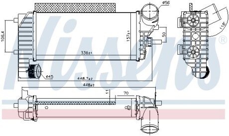 Радиатор интеркулера nissens 96251 на Форд Grand C-Max