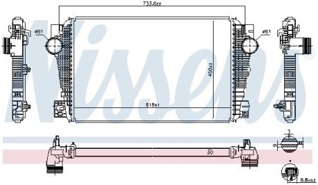 Радиатор интеркулера nissens 96258 на Фольксваген Амарок