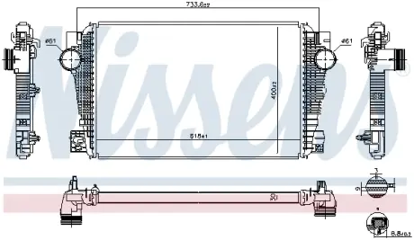 Радіатор інтеркулера Nissens 96258
