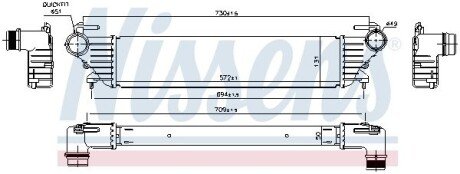 Радіатор інтеркулера nissens 96272