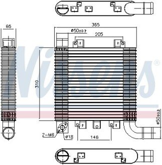 Радиатор интеркулера nissens 96366 на Hyundai Санта фе 2