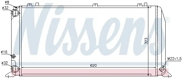 Радиатор интеркулера nissens 96373