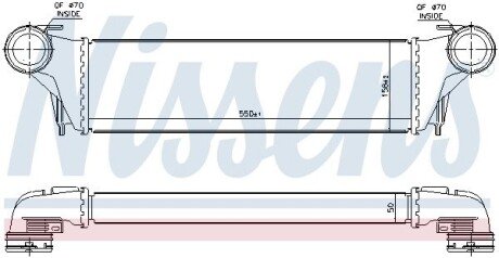 Радиатор интеркулера nissens 96387