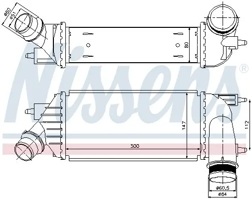 Радиатор интеркулера nissens 96467