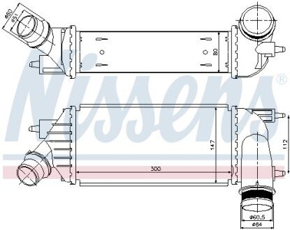 Радиатор интеркулера nissens 96467 на Фиат Скудо