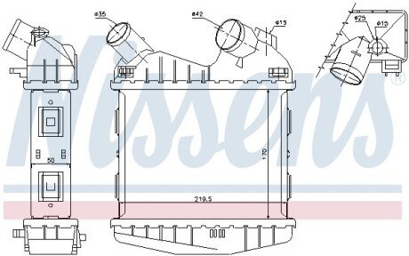 Радіатор інтеркулера nissens 96499 на Smart Cabrio