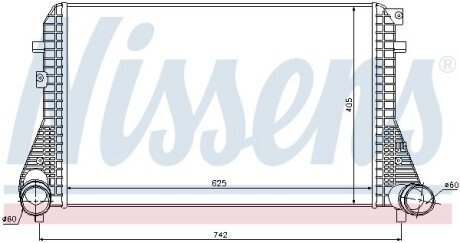 Радиатор интеркулера nissens 96542 на Сеат Альтеа