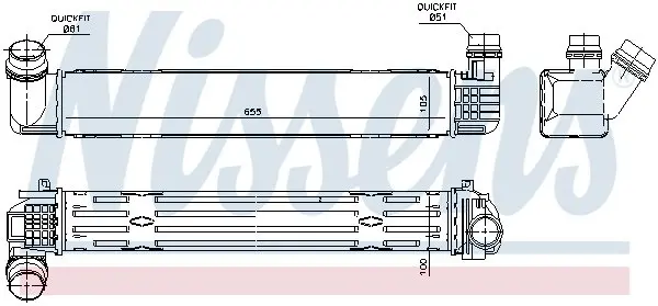 Радиатор интеркулера nissens 96543