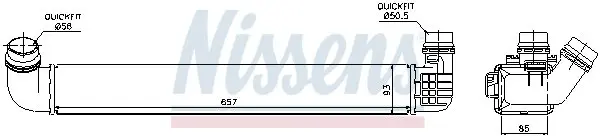 Радиатор интеркулера nissens 96569
