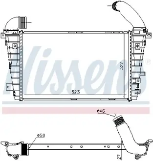 Радиатор интеркулера nissens 96586 Опель Астра h