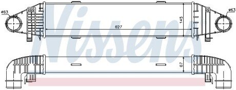 Радіатор інтеркулера nissens 96597 на Мерседес C-Class S204/C204