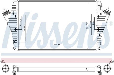 Радіатор інтеркулера nissens 96647