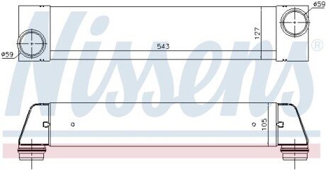 Радиатор интеркулера nissens 96657