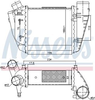 Радіатор інтеркулера nissens 96678 на Ауди А4 б6