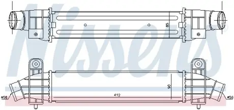 Радіатор інтеркулера Nissens 96702