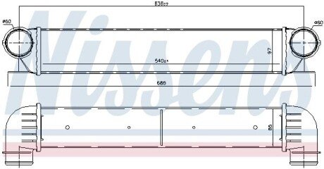 Радіатор інтеркулера nissens 96726