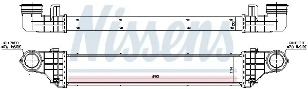 Радиатор интеркулера nissens 96786