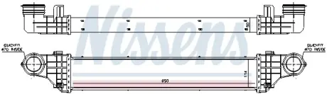 Радиатор интеркулера nissens 96786