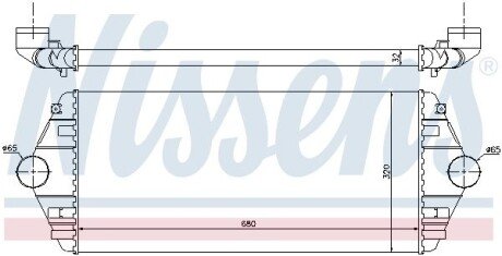 Радиатор интеркулера nissens 96849