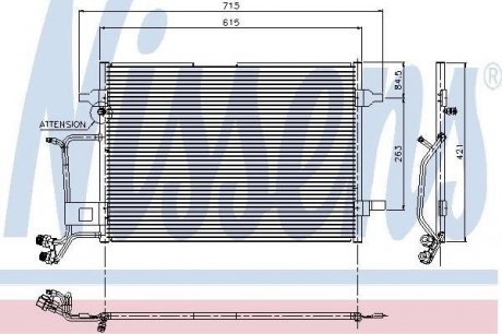 Радиатор кондиционера A4 / PASSAT5 MT/AT 97-01 (пр-во) nissens 94207