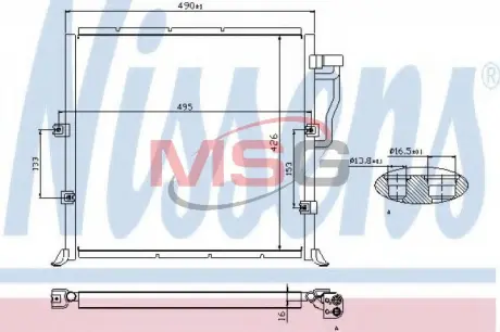 Радiатор кондицiонера Bmw E 36 316 09/92-12/94 nissens 94157