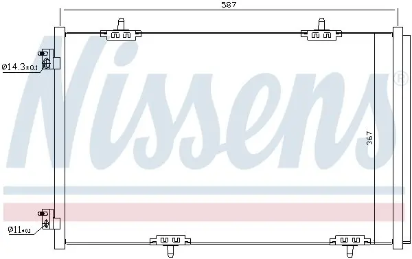 Радиатор кондиционера CITROEN C-ELYSEE (12-) (пр-во) nissens 940333