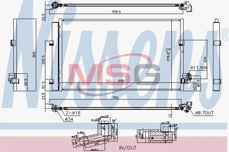 Радіатор кондиціонера First Fit Nissens 940748 (фото 1)