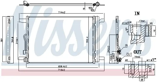 Радіатор кондиціонера First Fit Nissens 940834 (фото 1)