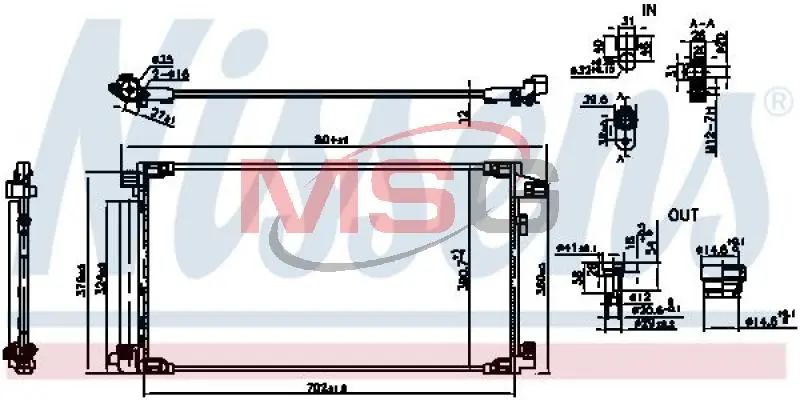 Радіатор кондиціонера First Fit Nissens 941190 (фото 1)
