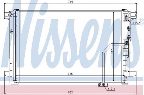 Радиатор кондиционера MERCEDES-BENZ SLK-CLASS W 172 (11-) (пр-во) nissens 940035