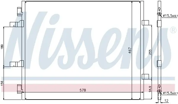 Радиатор кондиционера NISSAN; OPEL; RENAULT (пр-во) Nissens 940201 (фото 1)