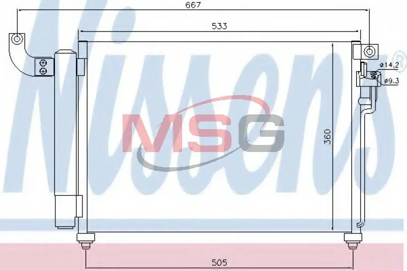 Радiатор кондицiонера nissens 940003