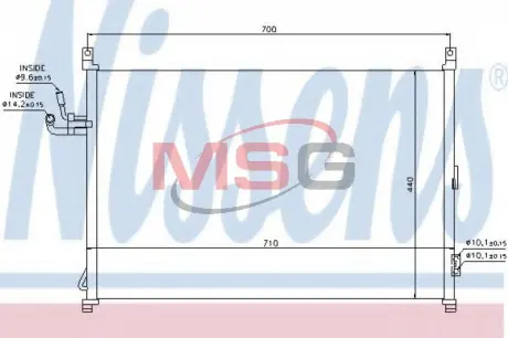Радiатор кондицiонера nissens 940014 Infiniti М35