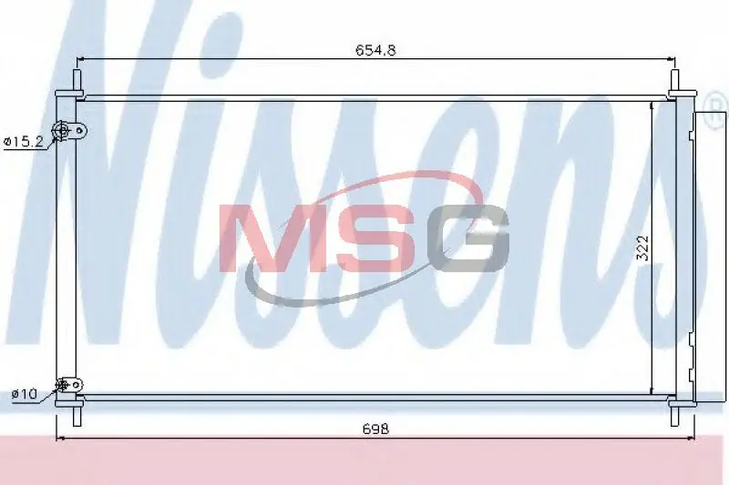 Радiатор кондицiонера nissens 940036