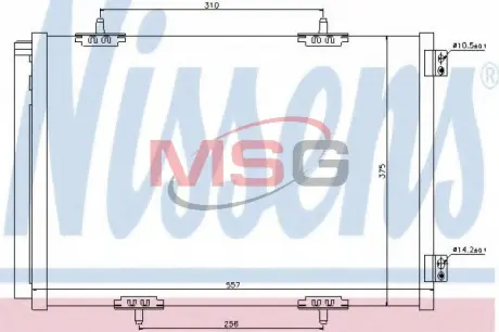Радиатор кондиционера Nissens 940055