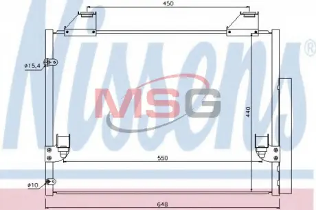 Радіатор кондиціонера nissens 940083 Тойота Хайлюкс
