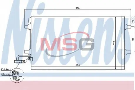 Радіатор кондиціонера nissens 940086 Вольво V50