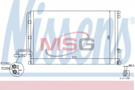 Радiатор кондицiонера nissens 940087 Вольво V50