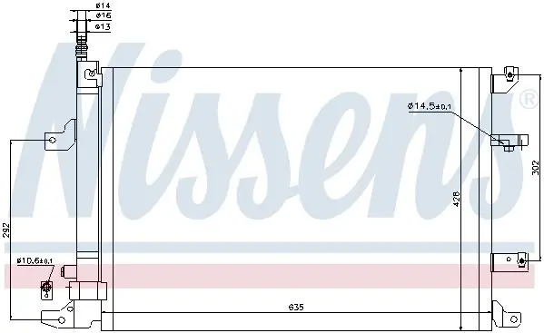Радiатор кондицiонера nissens 940103