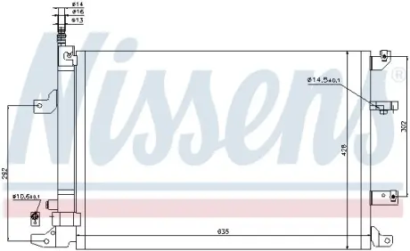 Радiатор кондицiонера nissens 940103