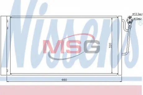 Радiатор кондицiонера Nissens 940118