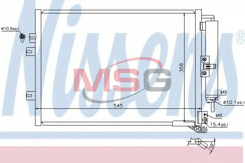Радіатор кондиціонера nissens 940142