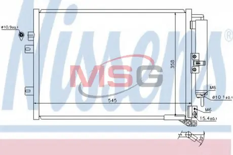 Радіатор кондиціонера nissens 940142