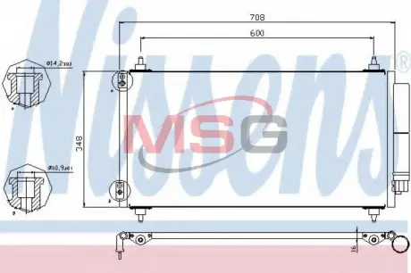 Радіатор кондиціонера nissens 940146 Фиат Улисс