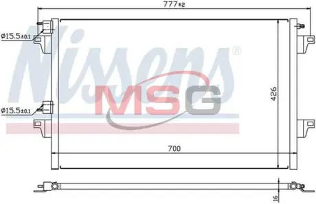 Радіатор кондиціонера nissens 940153