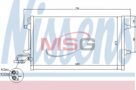 Радiатор кондицiонера Nissens 940154