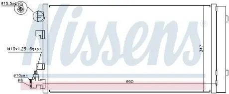 Радiатор кондицiонера nissens 940160