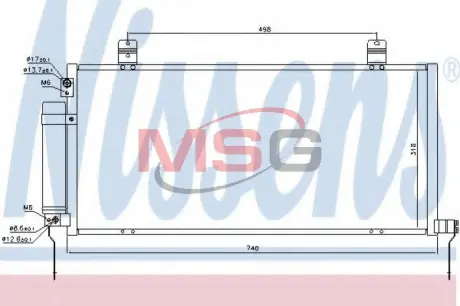 Радиатор кондиционера Nissens 940164