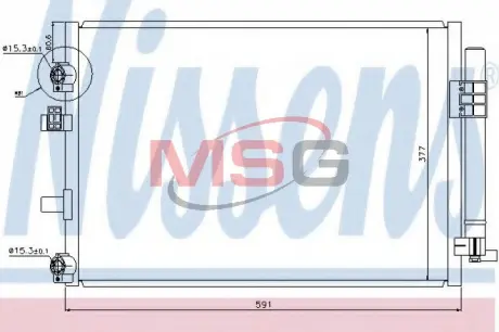 Радiатор кондицiонера Nissens 940182