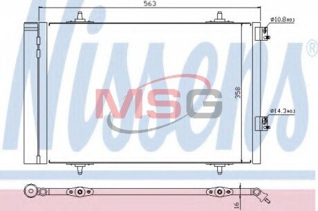 Радіатор кондиціонера nissens 940189